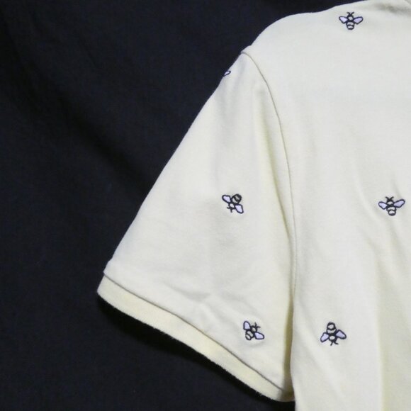 CROFT & BARROW | large | Yellow Polo Short Sleeve With Embroidered Bees All Over - Picture 10 of 16